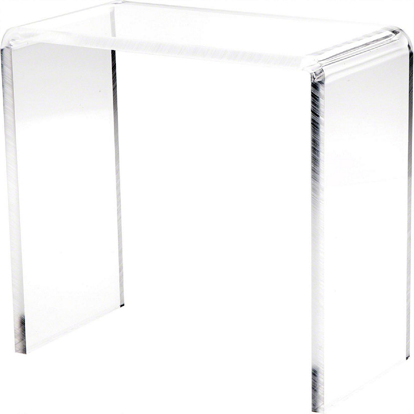 Plymor Clear Acrylic Vertical Rectangular Display Riser, 10" H x 10" W x 5" D (3/8" thick) (2 Pack) Image