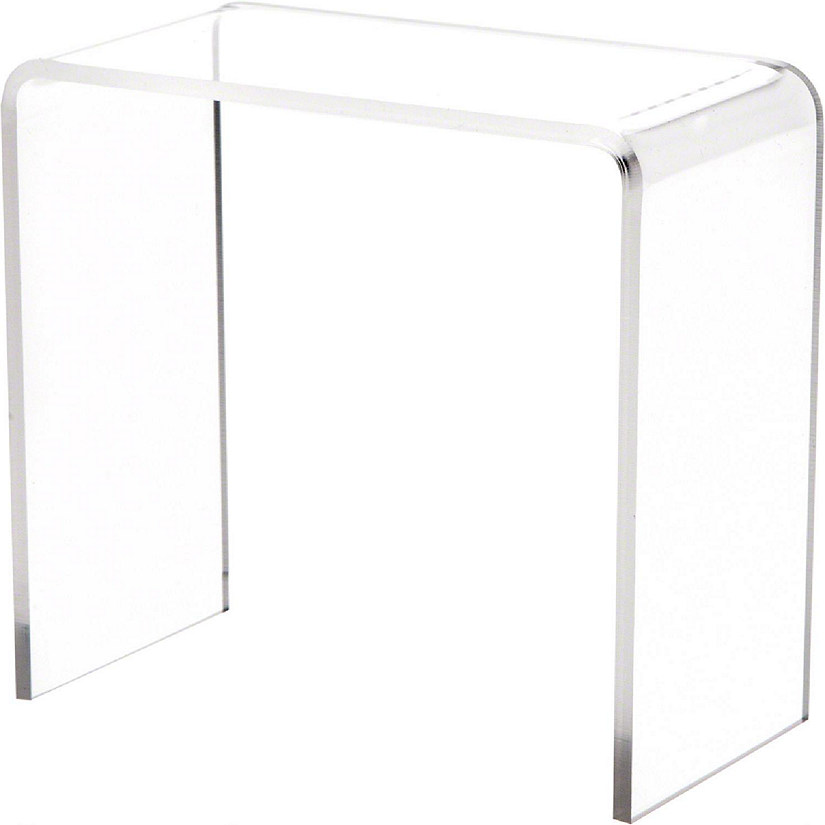 Plymor Clear Acrylic Vertical Rectangular Display Riser, 4" H x 4" W x 2" D (1/8" thick) (2 Pack) Image