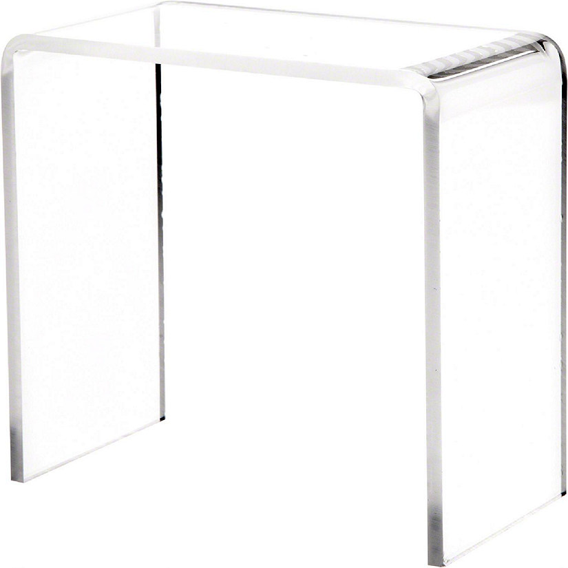 Plymor Clear Acrylic Vertical Rectangular Display Riser, 5" H x 5" W x 2.5" D (3/16" thick) (2 Pack) Image