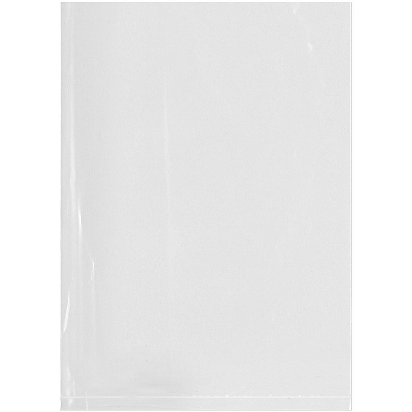 Plymor Flat Open Clear Plastic Poly Bags, 1.25 Mil, 5" x 7" (Pack of 500) Image