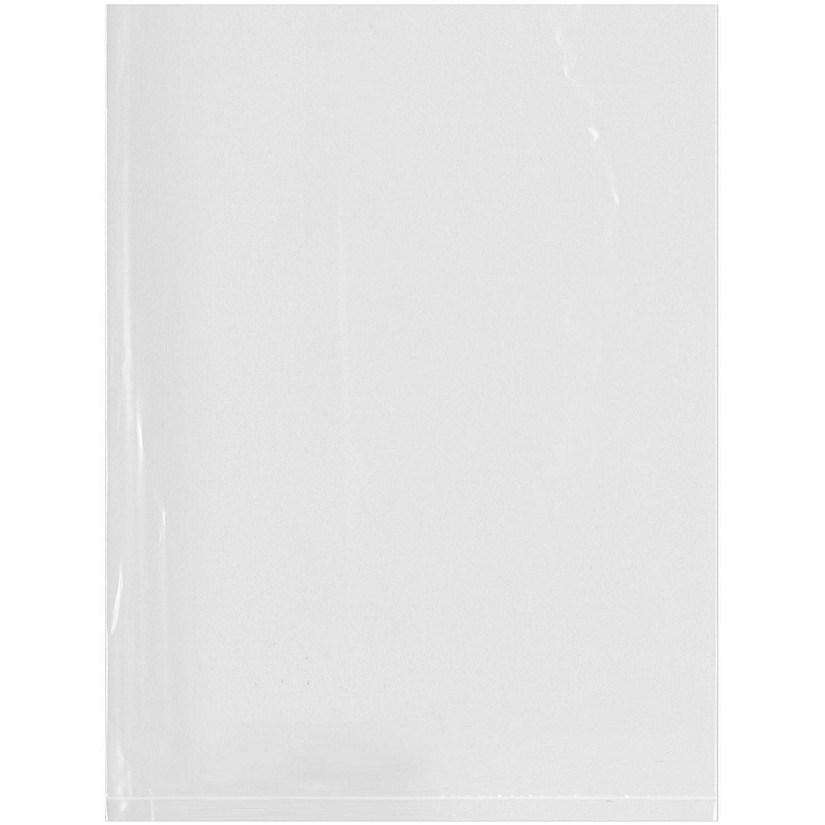 Plymor Flat Open Clear Plastic Poly Bags, 2 Mil, 6" x 8" (Pack of 100) Image