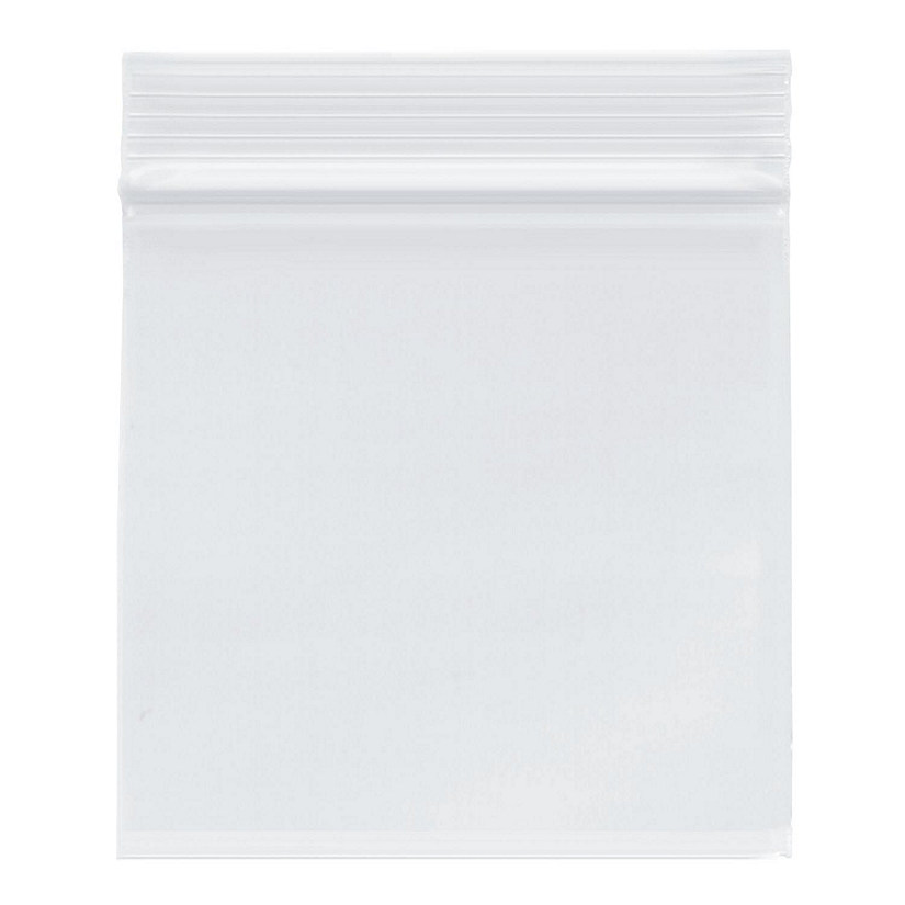 Plymor Heavy Duty Plastic Reclosable Zipper Bags, 4 Mil, 4" x 4" (Pack of 200) Image