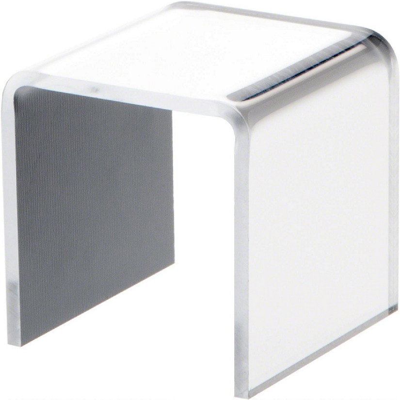 Plymor Mirrored Acrylic Square Display Riser, 2" H x 2" W x 2" D (1/8" thick) (2 Pack) Image
