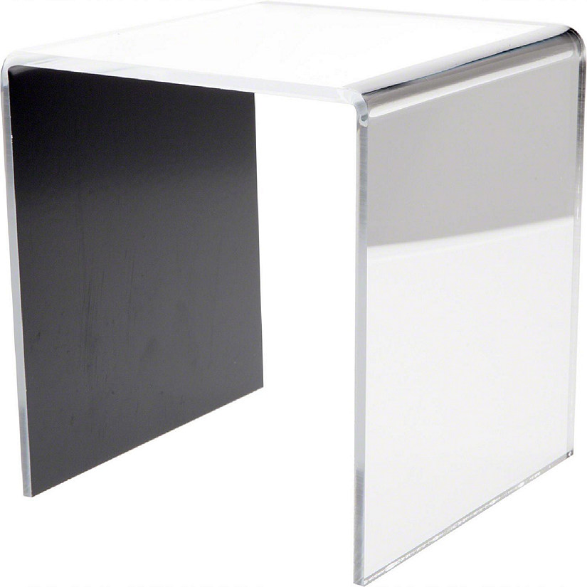 Plymor Mirrored Acrylic Square Display Riser, 6" H x 6" W x 6" D (3/16" thick) (2 Pack) Image