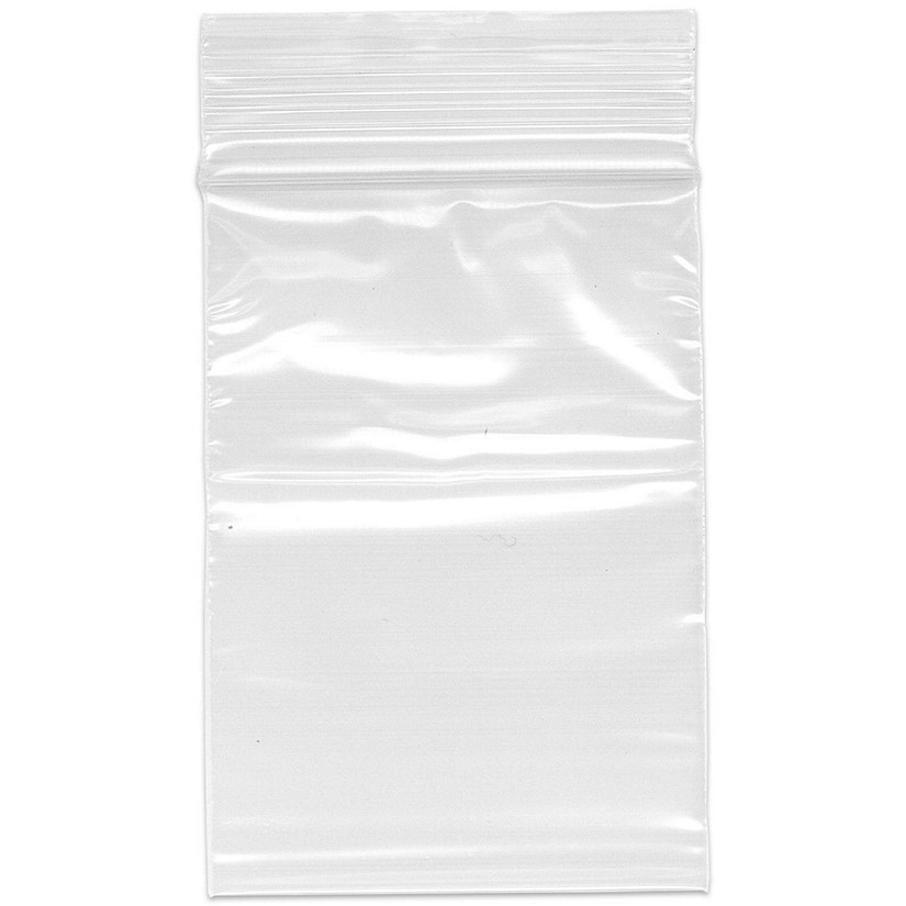 Plymor Zipper Reclosable Plastic Bags, 2 Mil, 2.5" x 3.5" (Case of 1,000) Image