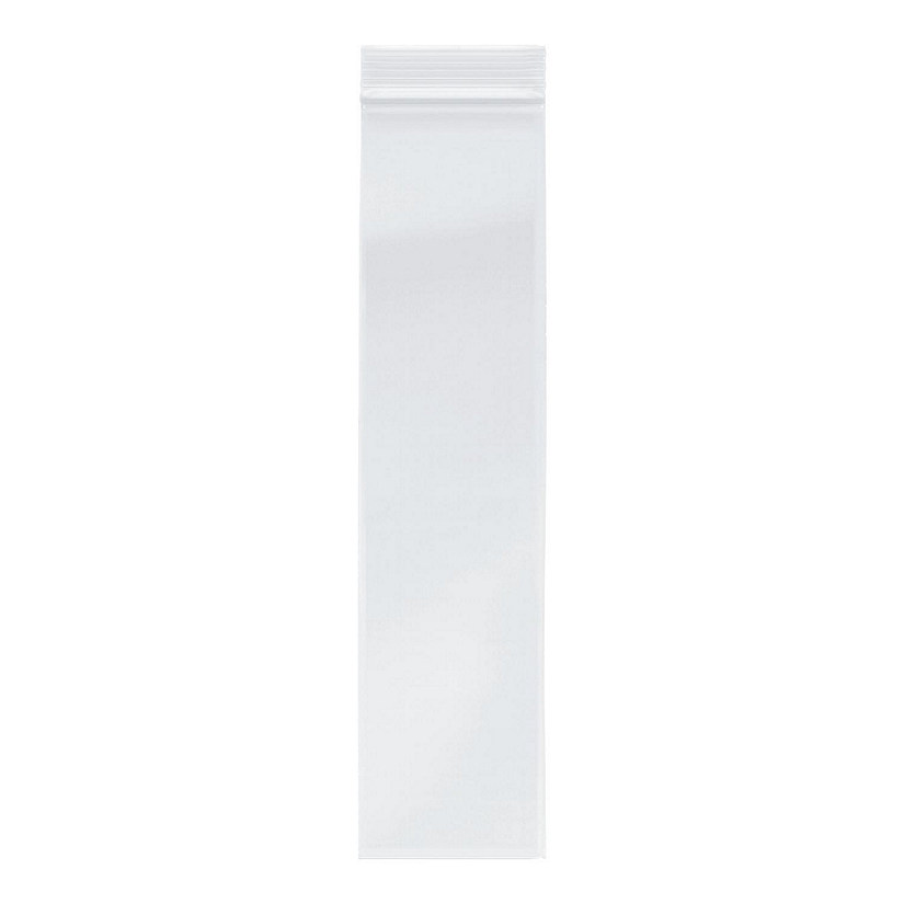 Plymor Zipper Reclosable Plastic Bags, 2 Mil, 3" x 12" (Pack of 100) Image