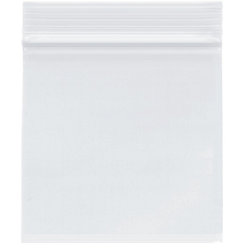 Plymor Zipper Reclosable Plastic Bags, 2 Mil, 4" x 4" (Pack of 200) Image