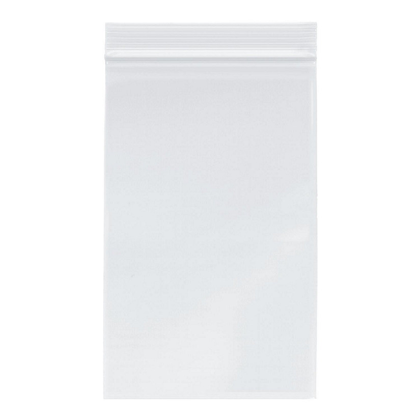 Plymor Zipper Reclosable Plastic Bags, 2 Mil, 5" x 8" (Pack of 200) Image