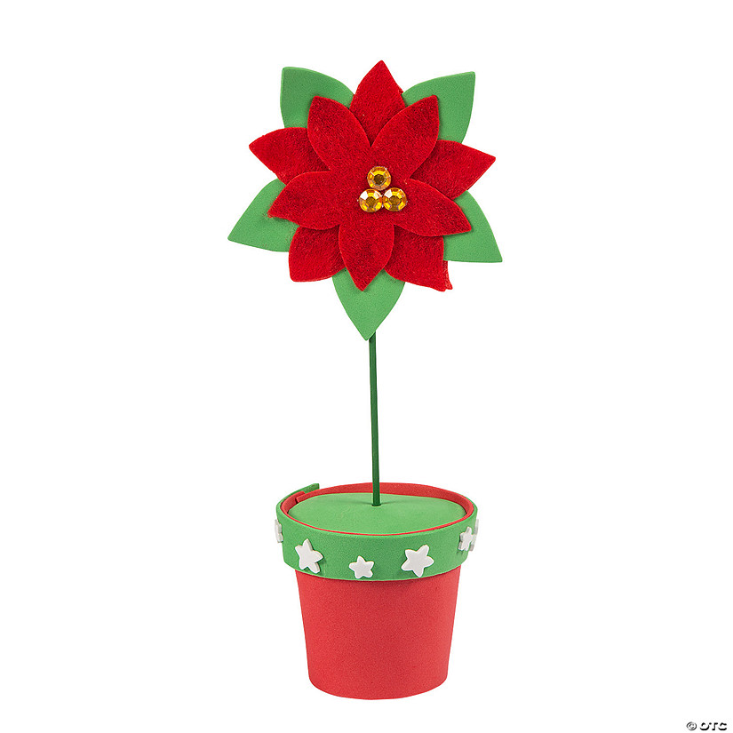Poinsettia Flower Pot Craft Kit - Makes 6 Image
