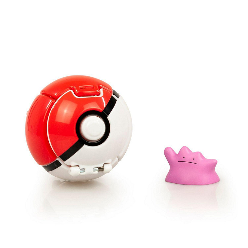 Pok&#233;mon Throw 'N' Pop Pok&#233; Ball & Ditto Set  Includes Ball & 2" Ditto Figure Image