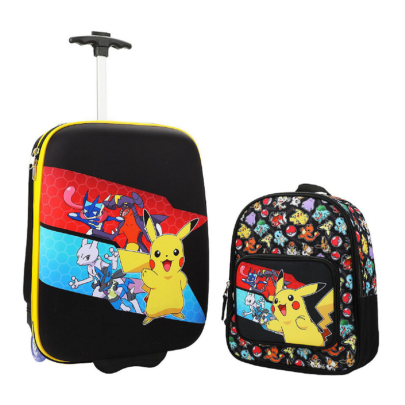 Pokemon Character Stripes 2-Pack Luggage Set Image