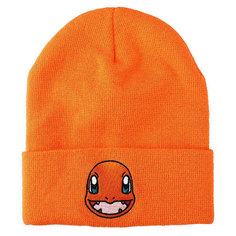 Pokemon Charmander Face Orange Cuff Beanie Image