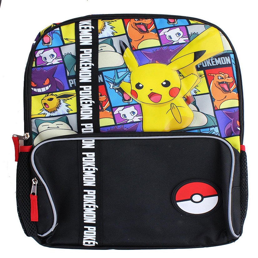 Pokemon Pikachu & Pokeball 16 Inch Kids Backpack Image