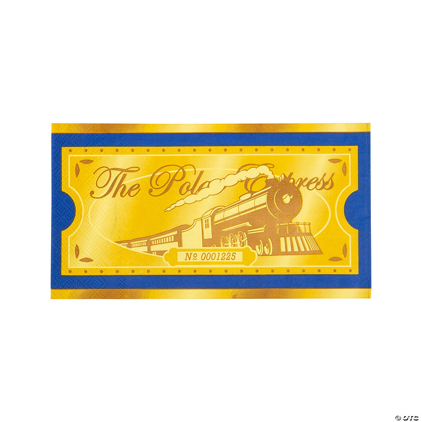 Polar Express&#8482; Gold Ticket Luncheon Napkins &#8211; 12 Pc. Image