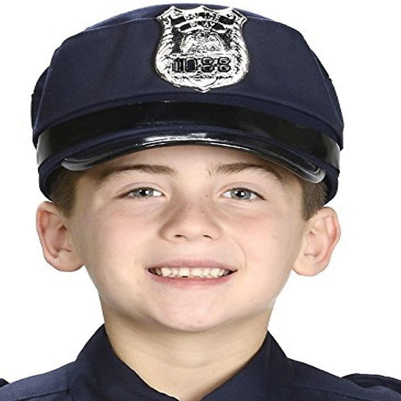 Police Cap Adjustable Child Costume Hat  Youth Size Image
