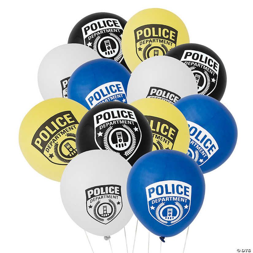 Police Party 11" Latex Balloons - 24 Pc. Image