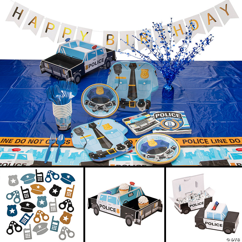 Police Party Ultimate Tableware Kit for 24 Image