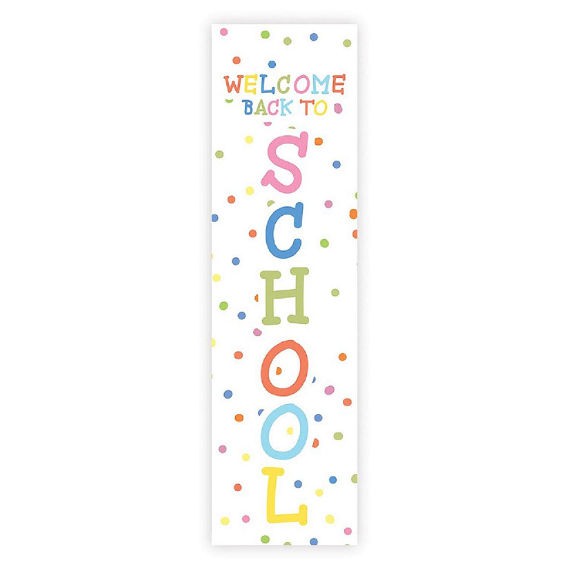 Polka Dot Vertical Welcome - 13 x 48 Inch Image