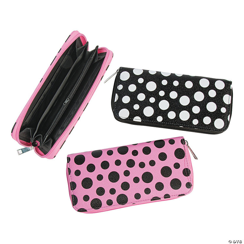 Polka Dot Zippered Wallets | Oriental Trading