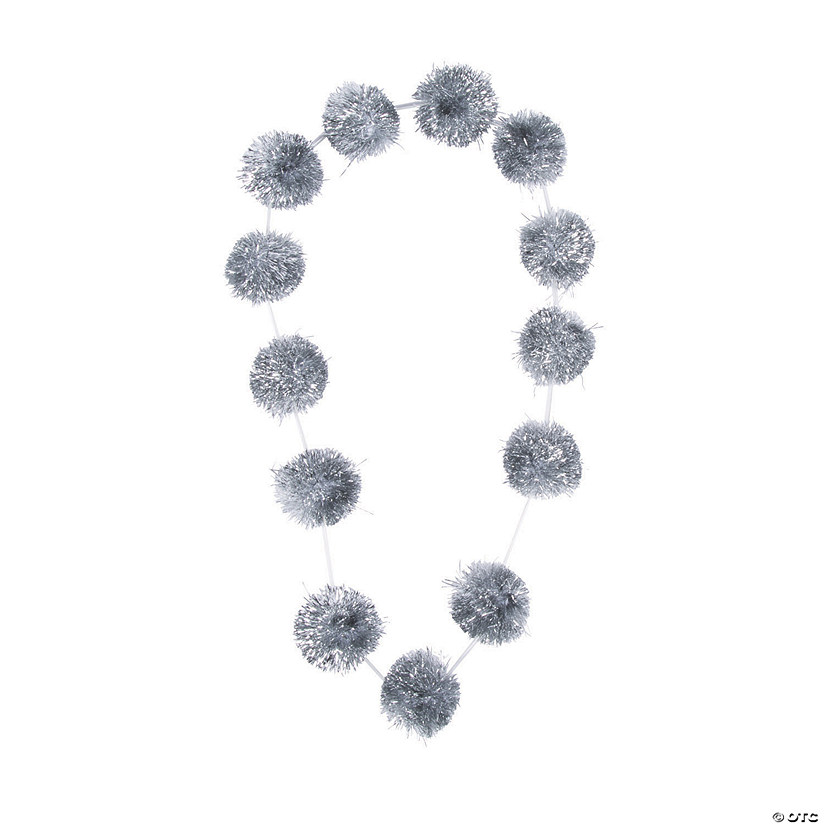 Pom-Pom Sparkle Necklaces - 12 Pc. Image