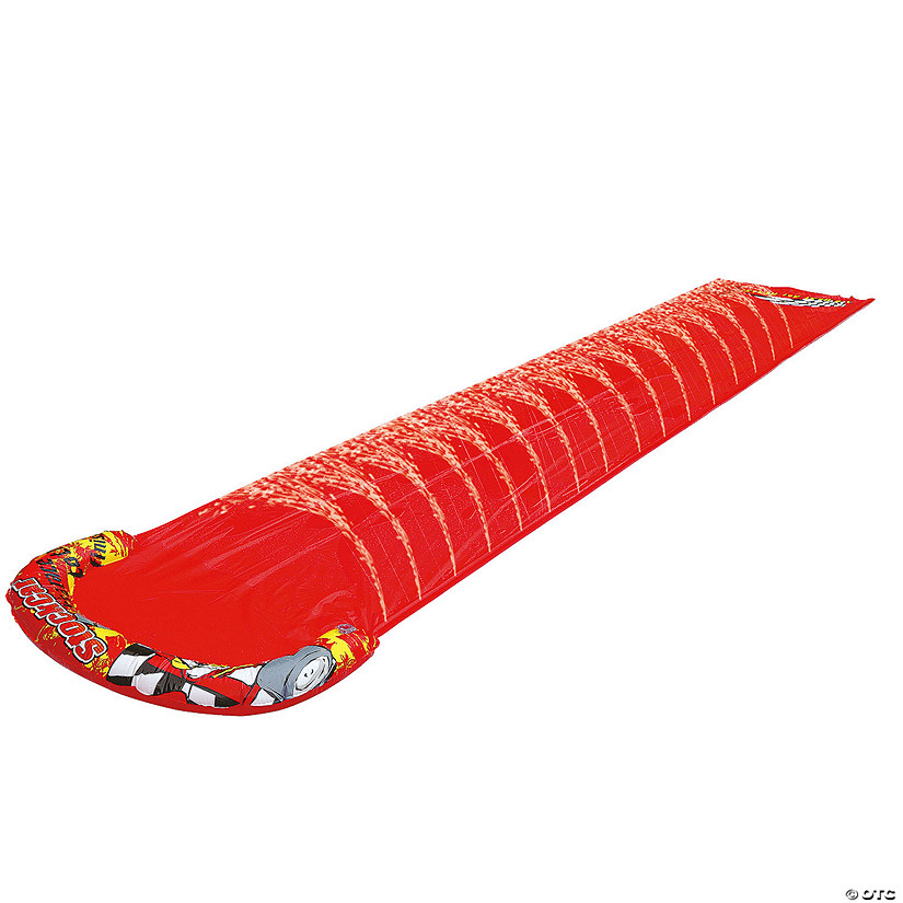 Pool Central 16.5' Red and Yellow Inflatable Race Car Water Slide Image