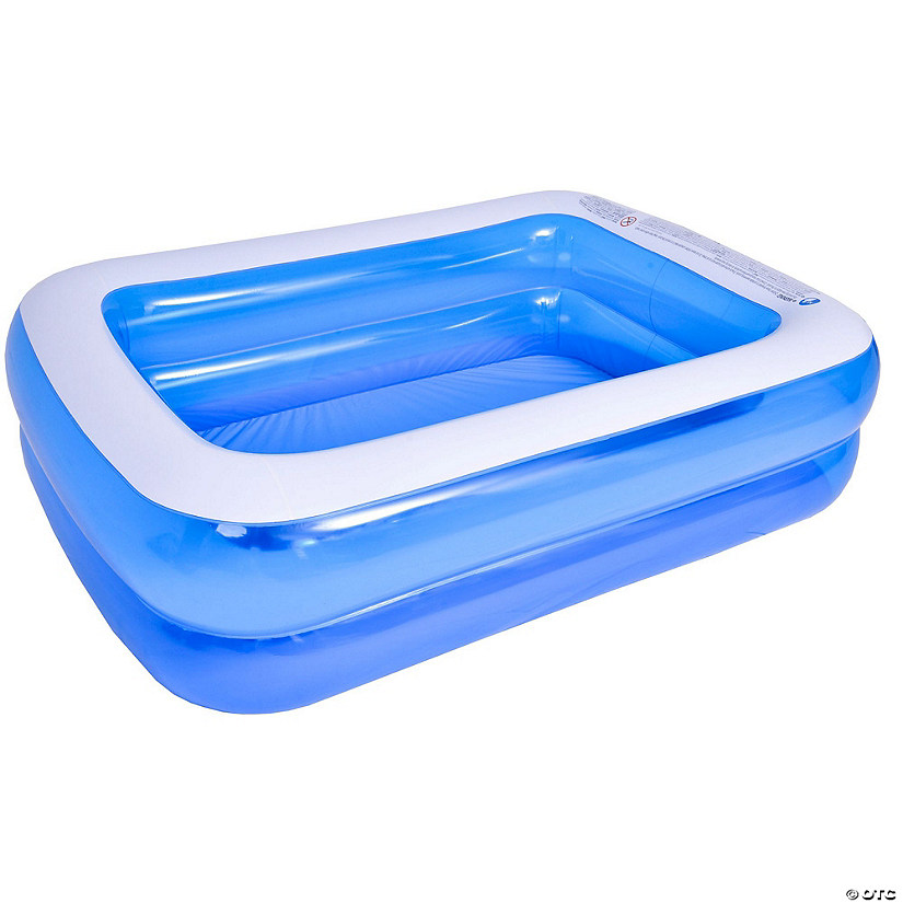 Pool Central 6.5' Blue and White Inflatable Rectangular Swimming Pool Image