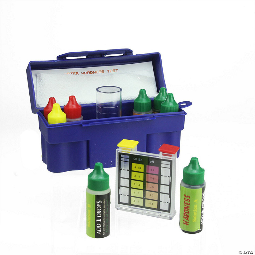 Pool Central 6-Way Test Kit with Testing Block and Case for Swimming Pools and Spas Image