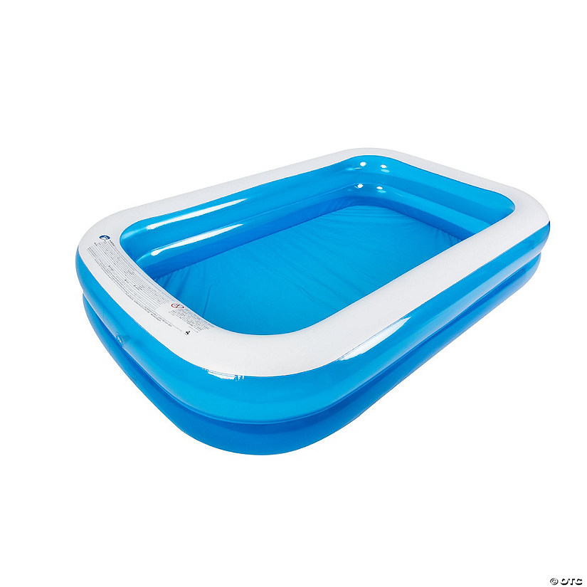 Pool Central 8.5' Blue and White Inflatable Rectangular Swimming Pool Image