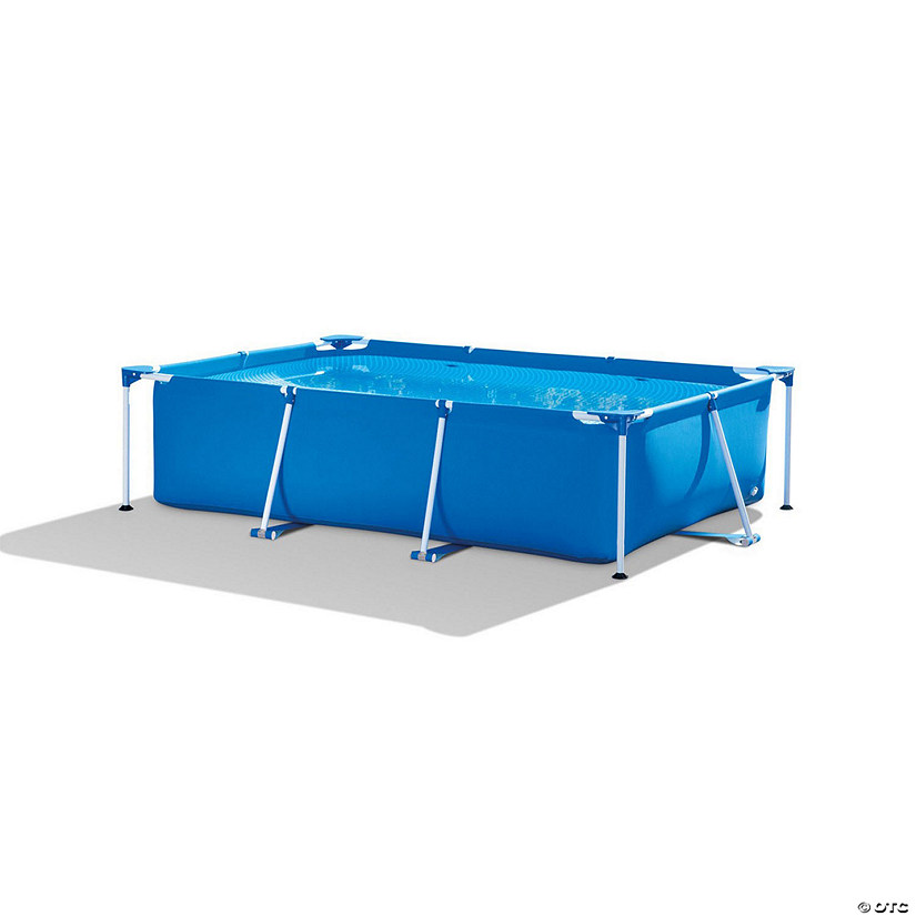 Pool Central 8.5ft Proper 25in Rectangular Frame Above Ground Swimming Pool with Filter Pump Image