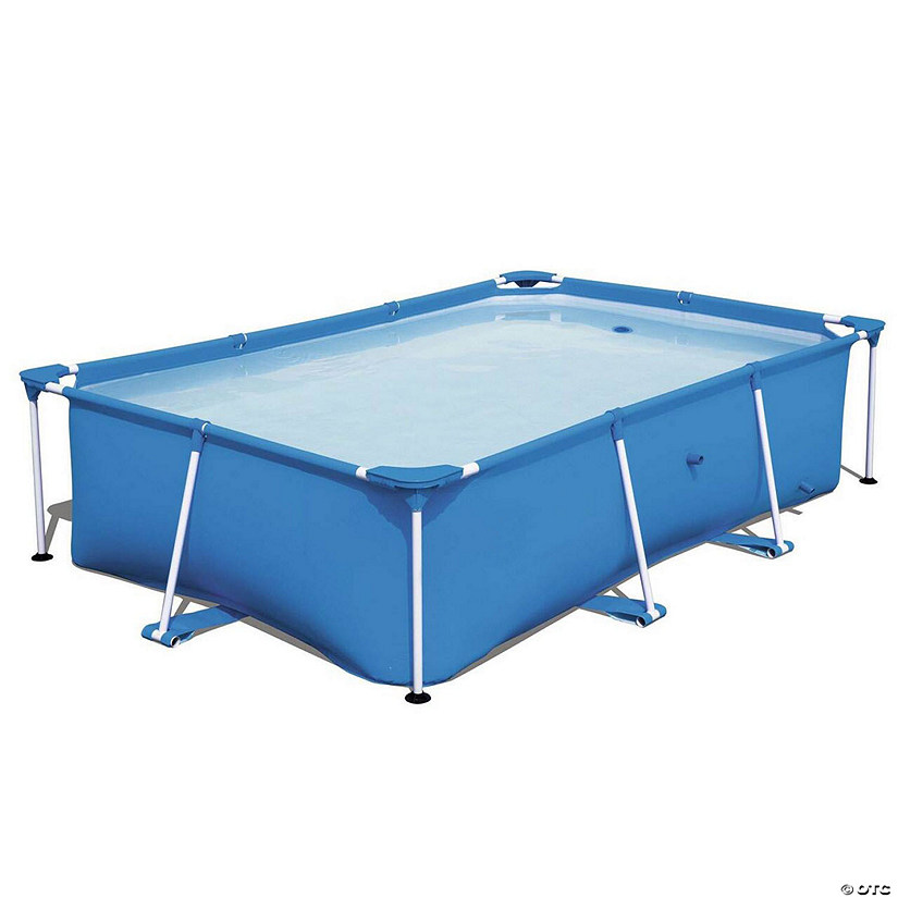 Pool Central 8.5ft Proper 2ft Rectangular Framed Above Ground Swimming Pool with Filter Pump Image