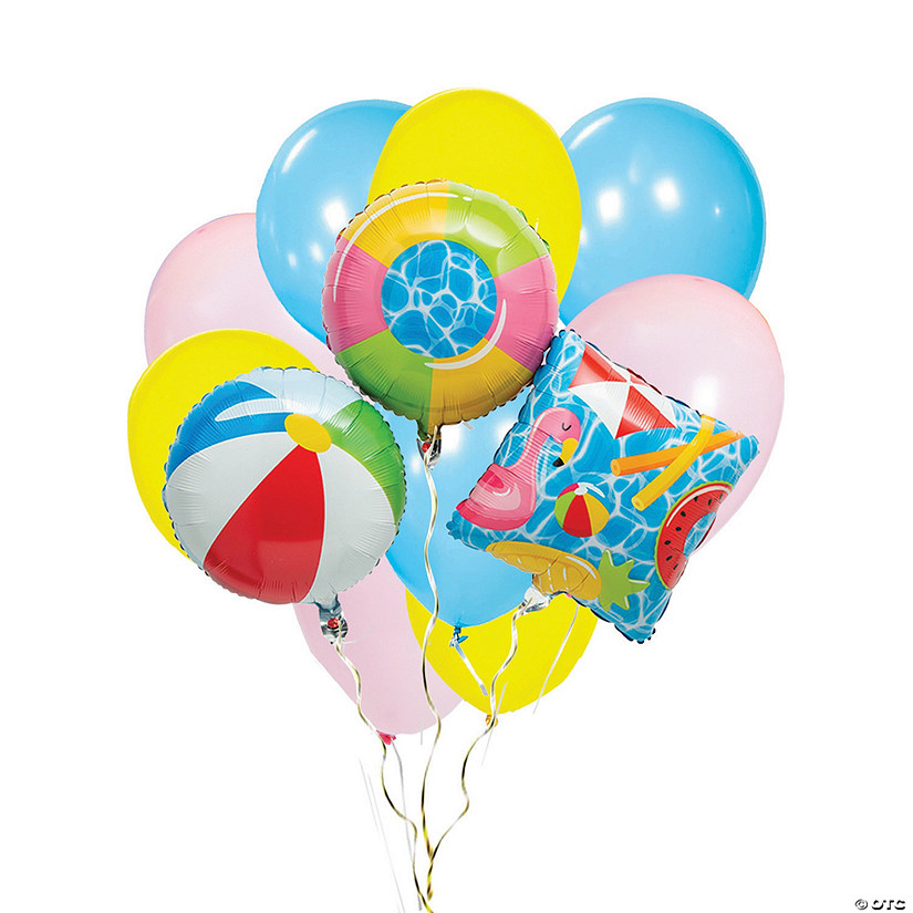 Pool Party Balloon Bouquet - 66 Pc. Image
