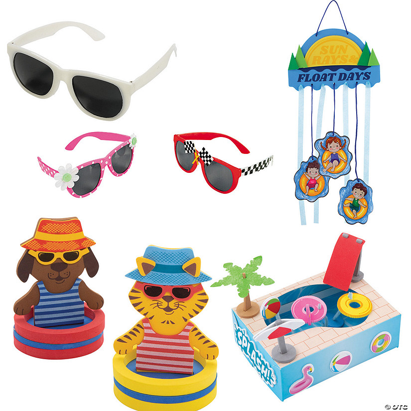 Pool Party Craft Kit Assortment - Makes 36 Image