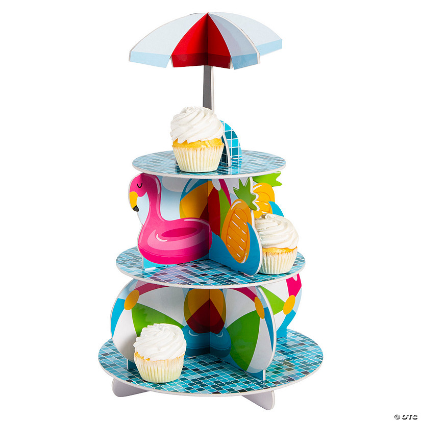 Pool Party Cupcake Stand Image