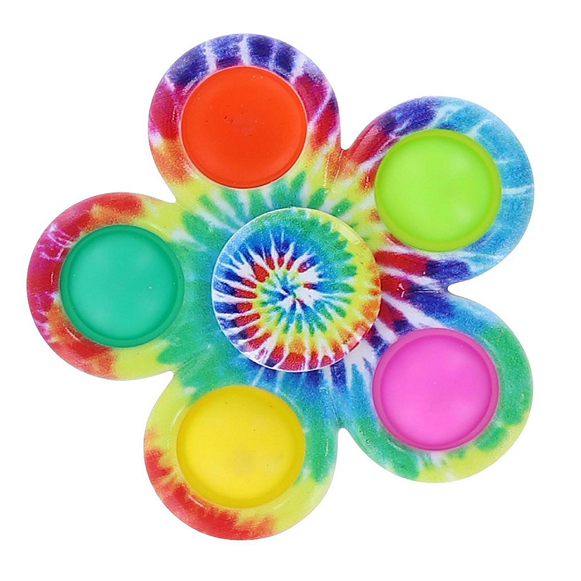 Pop Fidget Toy Spinner 5-Button Rainbow Bubble Popping Game Image