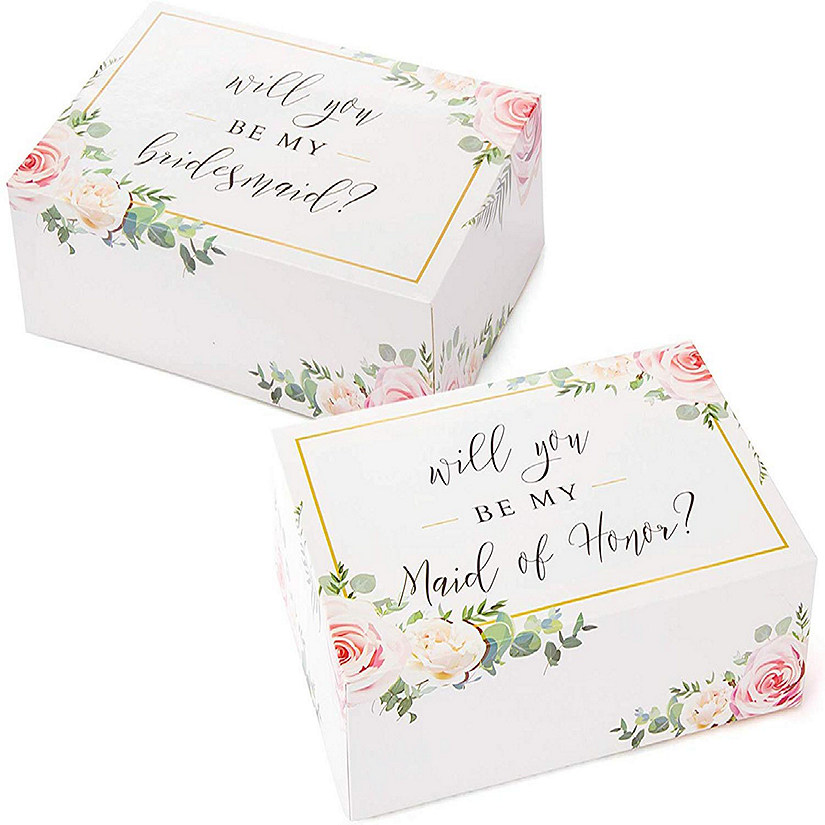 Pop Fizz Designs Bridesmaid Gift Box Set Flowers 10 piece Image