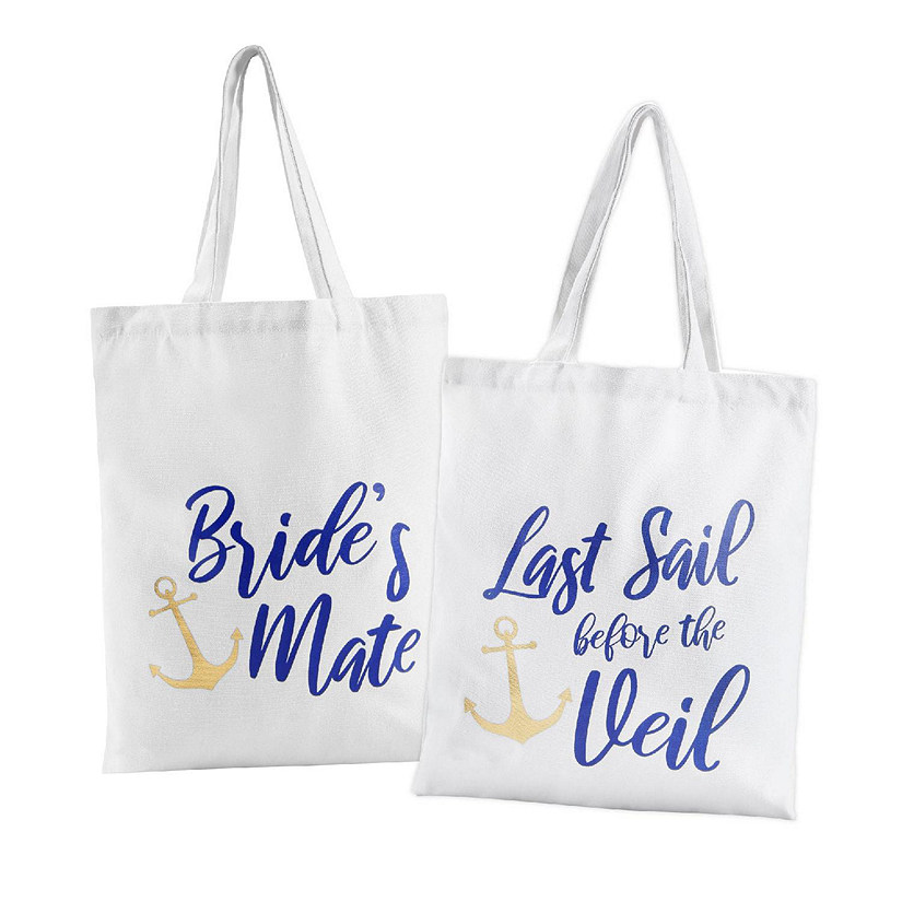 Pop Fizz Designs Bridesmaid Nautical Canvas Bags Image