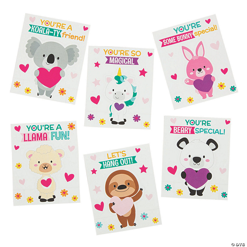 Pop-Out Finger Puppets Valentine Exchanges with Card for 24 Image