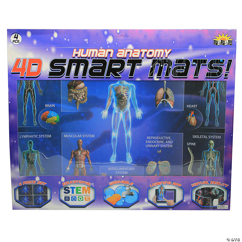 POPAR Human Anatomy Smart Mats, Set of 4 Image