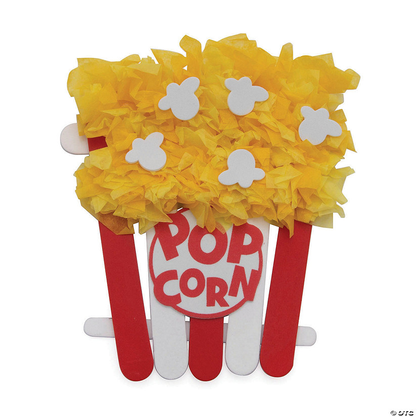 Popcorn Box Craft Stick Magnet Craft Kit - Makes 12 Image