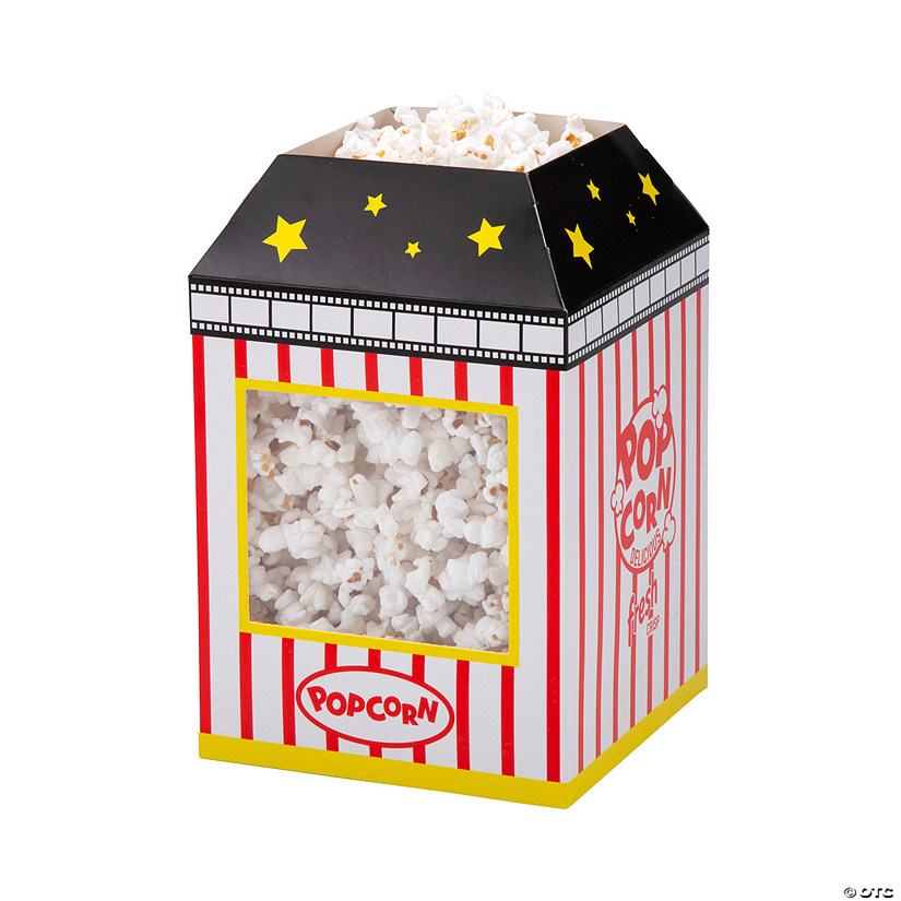 Popcorn Boxes with Cellophane Windows - 3 Pc. Image