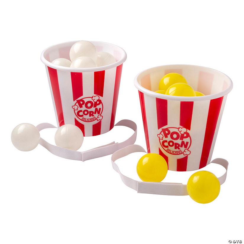 Popcorn Bucket Ball Toss Game Image