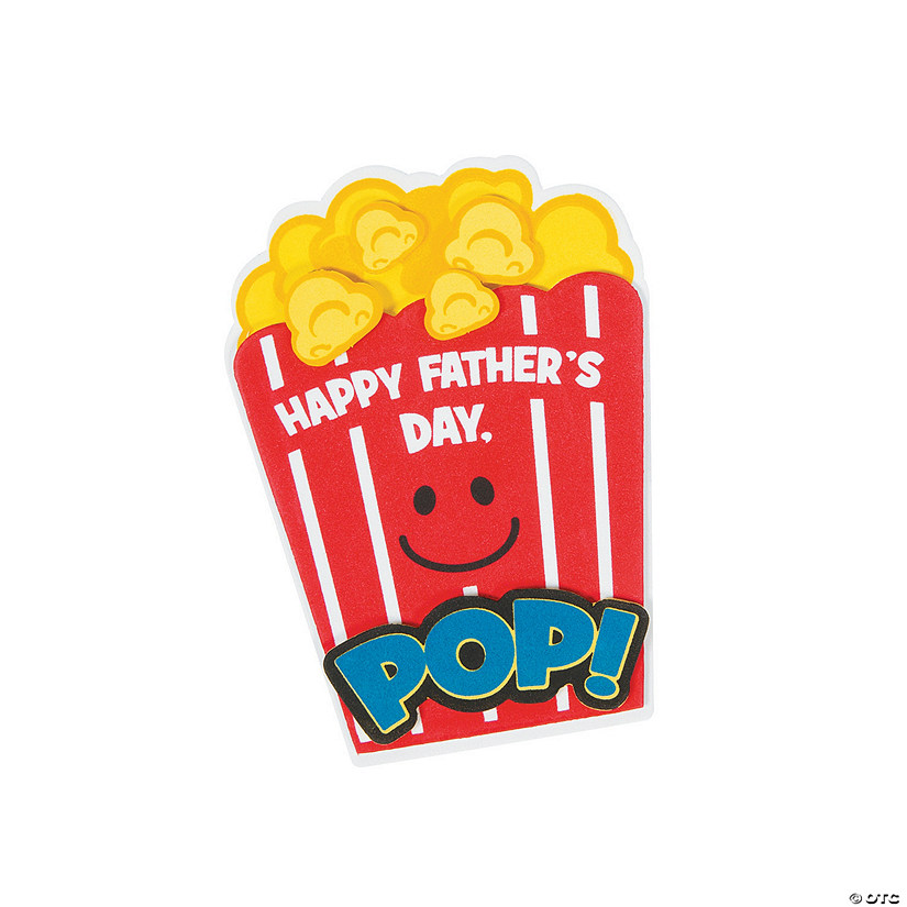 Popcorn Father&#8217;s Day Magnet Craft Kit - Makes 12 Image