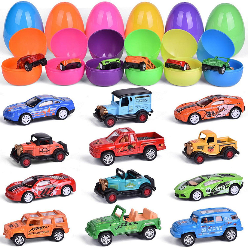 PopFun 3.93" Easter Egg Car Toys 12 Pc Image