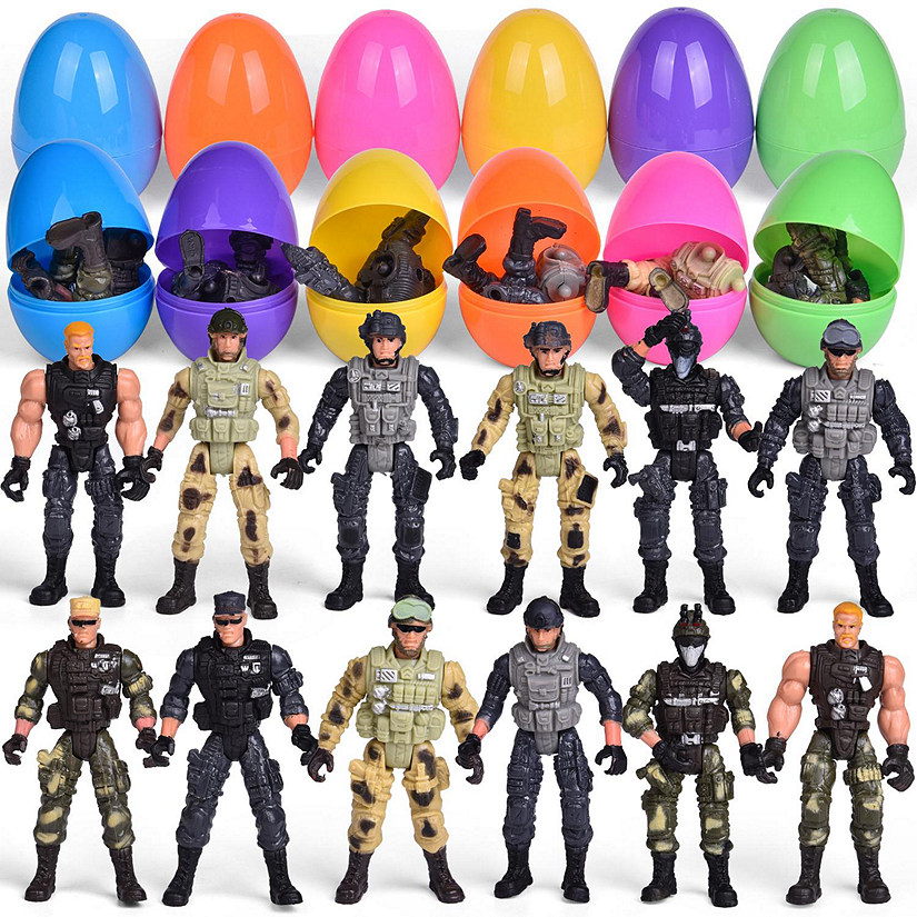 PopFun 3" Surprise Easter Egg Toy with Army Men 12Pcs Image