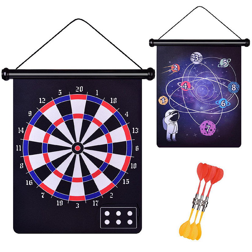 PopFunDouble Sided Dart Board Oriental Trading