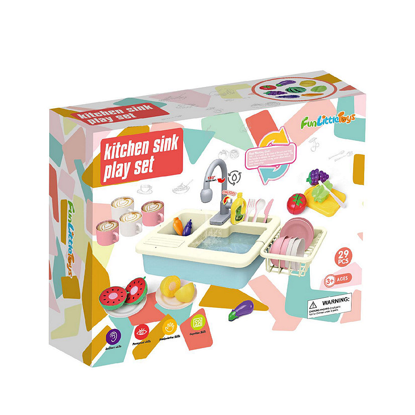 PopFunKid Pretend Play Sink Kitchen Toy Set Oriental Trading