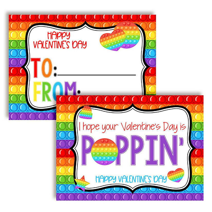 Poppin Classroom Valentines 30pc. by AmandaCreation Image