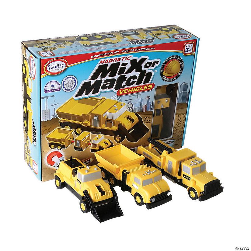Popular Playthings Magnetic Mix or Match&#174; Construction Vehicles Image