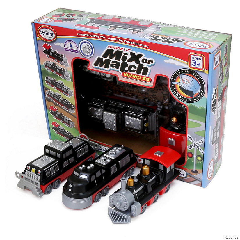 Popular Playthings Magnetic Mix or Match Vehicles, Train Image