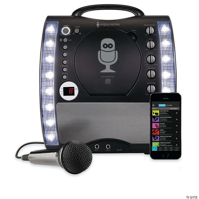 Portable PlugnPlay Karaoke System with Wired Microphone Discontinued